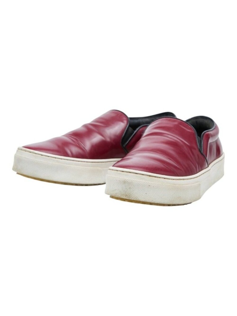 Celine Phoebe Philo Era Sneakers Slip Ons Wine Red Patent Leather